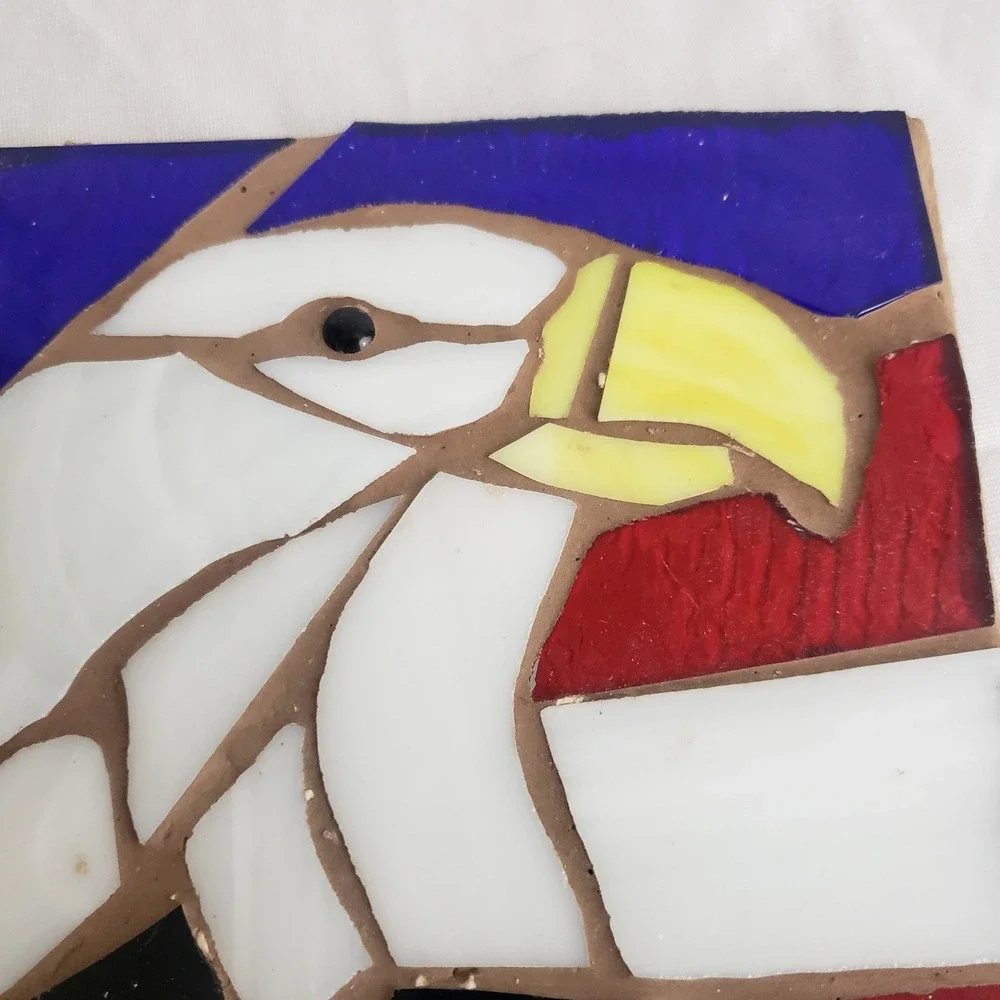 American Flag Bald Eagle Mosaic Art Tile or Trivet Patriotic‎ USA Decor